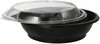 STARPAK Bol à salade avec couvercle, PET, 1.000 ml, noir