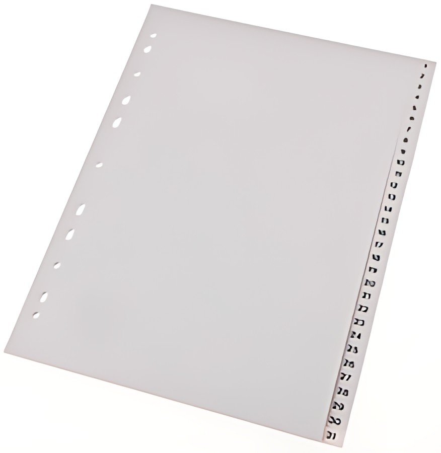 proOFFICE Intercalaires en plastique, numériques, A4