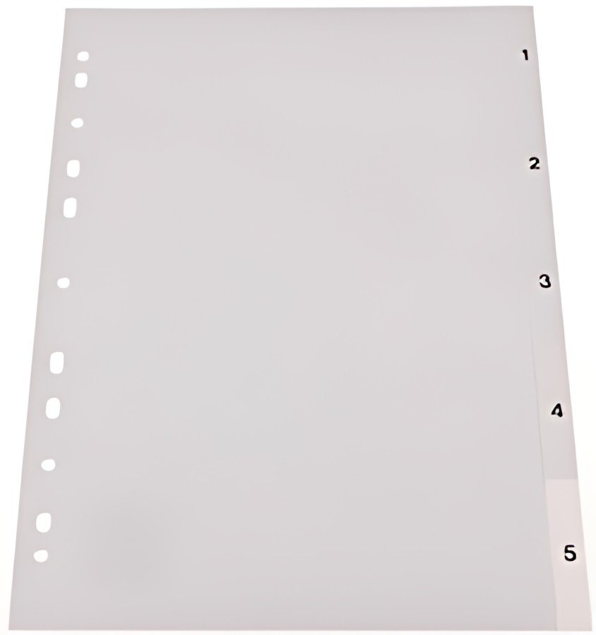 proOFFICE Intercalaires en plastique, numériques, A4