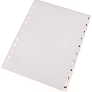 proOFFICE Intercalaires en plastique, numériques, A4
