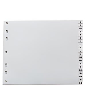 proOFFICE Intercalaires en plastique, A-Z, A4 demi hauteur