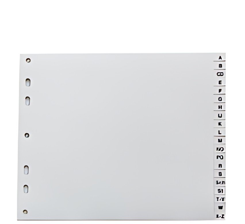 proOFFICE Intercalaires en plastique, A-Z, A4 demi hauteur