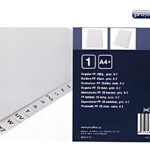 proOFFICE Intercalaires en plastique, A-Z, A4, 20 touches