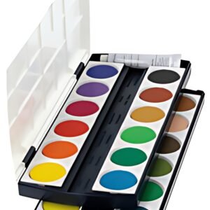 herlitz Pastilles de gouache ST24, 24 couleurs, en plastique