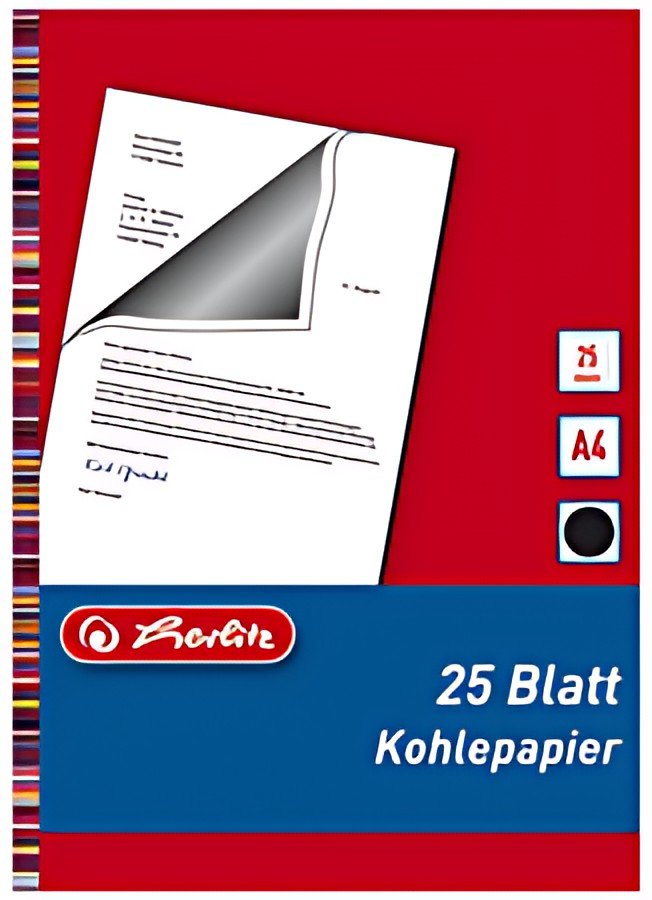 herlitz Papier carbone, format A4, contenu: 25 feuilles
