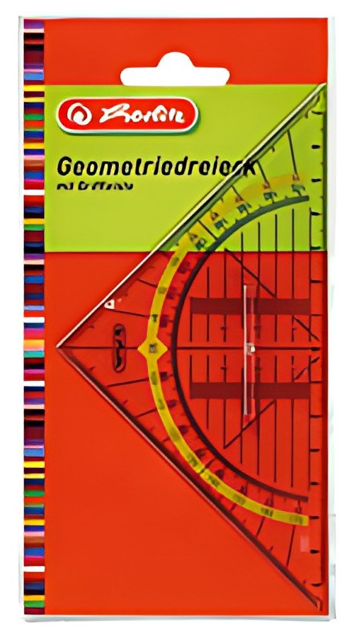 herlitz Equerre géométrique, hypoténuse: 160 mm, avec