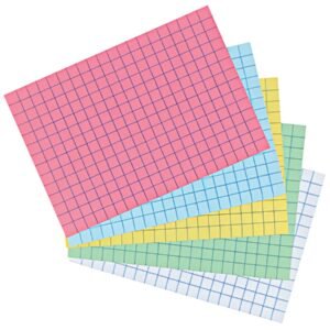 herlitz Fiches bristol, A6, quadrillé, en papier, blanc