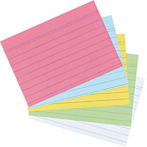 herlitz Fiches bristol, A8, ligné, blanc