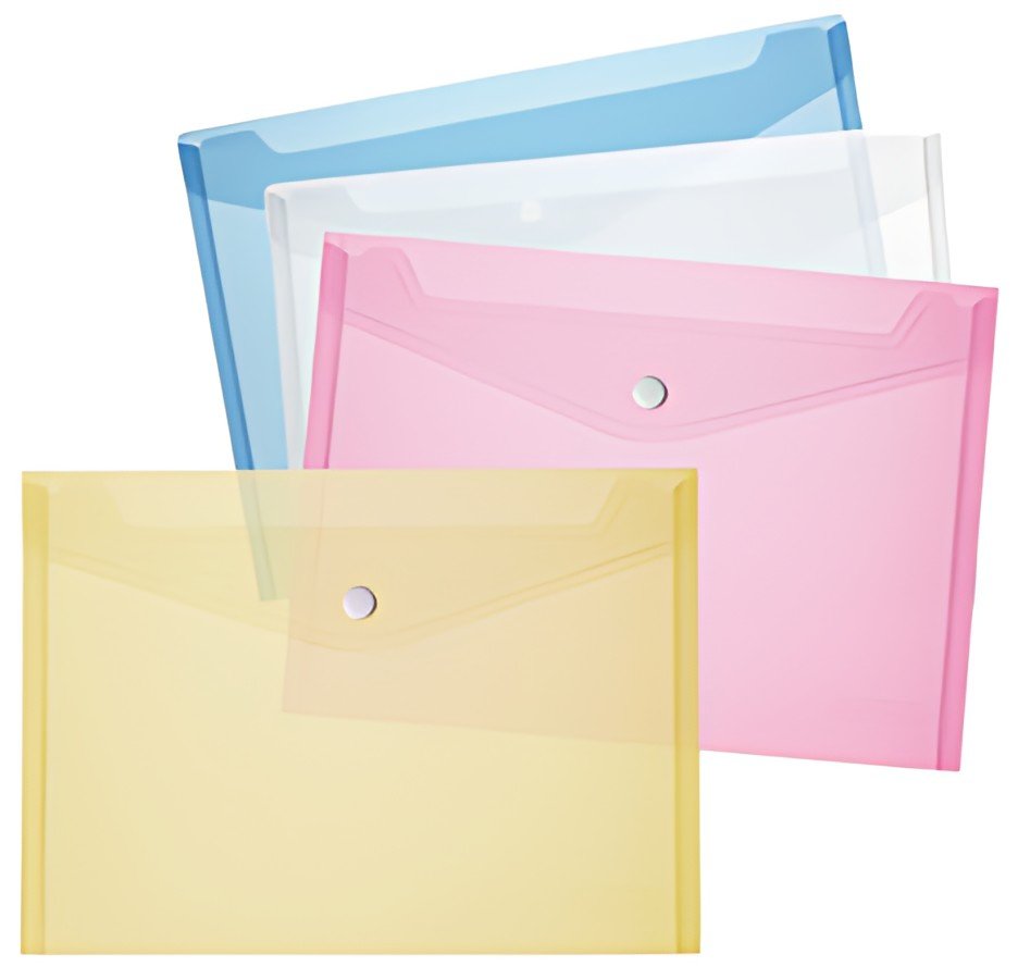 herlitz Pochette à documents, A4, PP, bleu / transparent