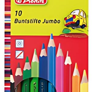 herlitz Crayons de couleur Jumbo, hexagonal, étui en carton
