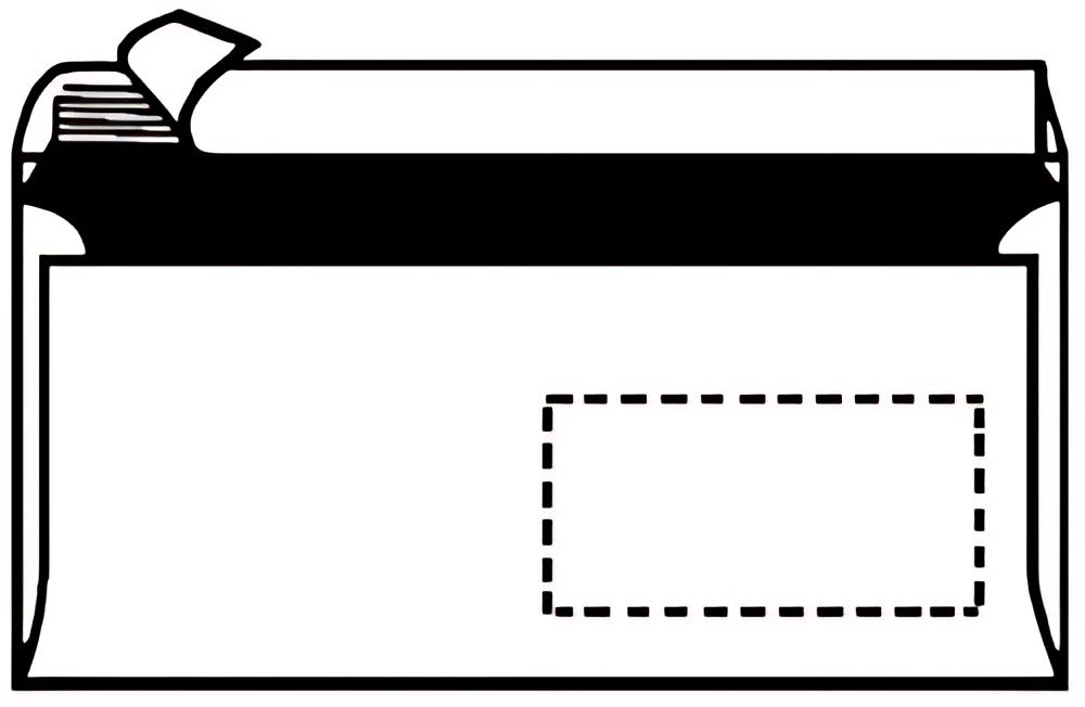 enveloppe herlitz, DIN longue, avec fenêtre, blanche