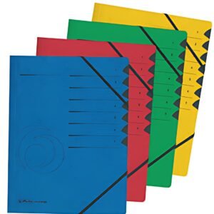 herlitz Trieur easyorga, A4, carton, 7 compartiments, rouge