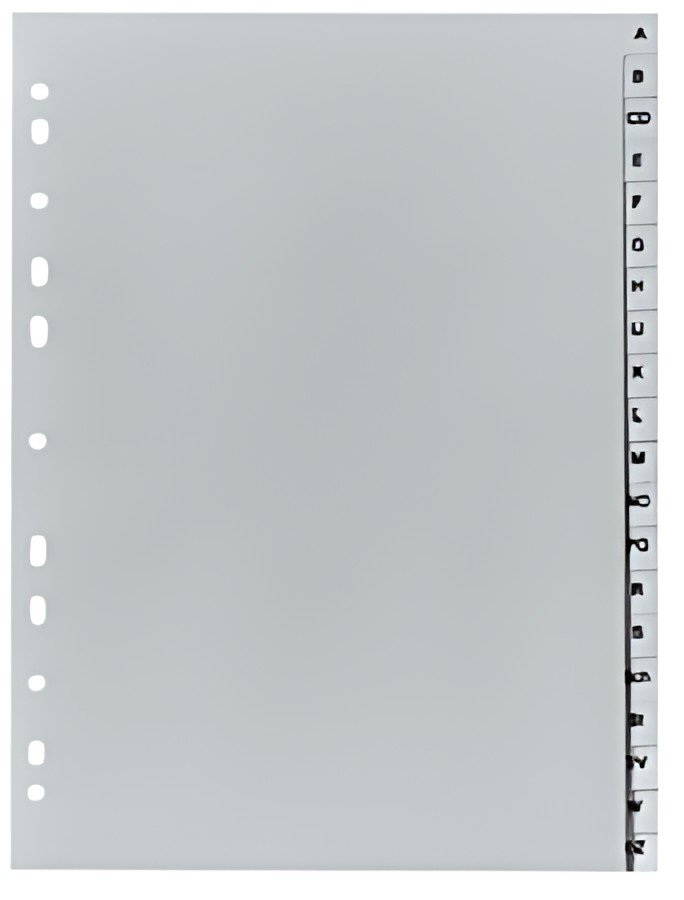 herlitz Intercalaires en plastique, A-Z, A4 mi-hauteur
