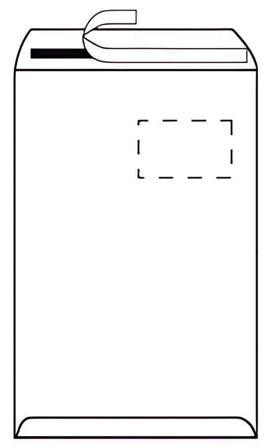 herlitz Enveloppe d'expédition, C4, avec fenêtre, blanc