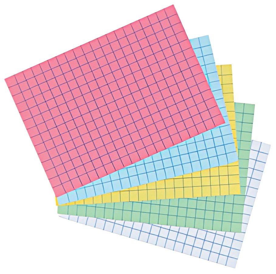 herlitz Fiches bristol, A7, quadrillé, jaune