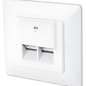 DIGITUS Boîtier d'encastrement, cat.6, classe E, 2 x RJ45,