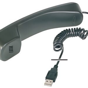 DIGITUS Combiné téléphonique USB, noir, Plug-and-Play