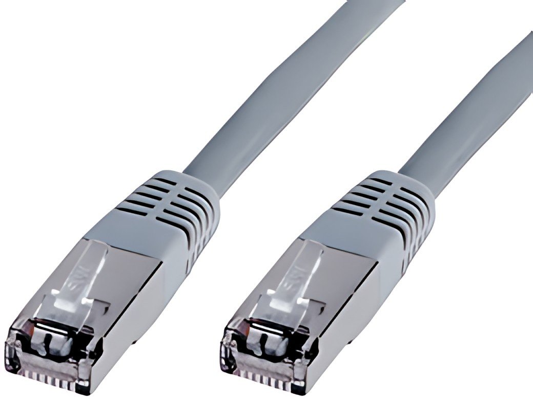 DIGITUS Câble Patch SF/UTP Cross-Over, Cat.5e, 2,0 m, gris