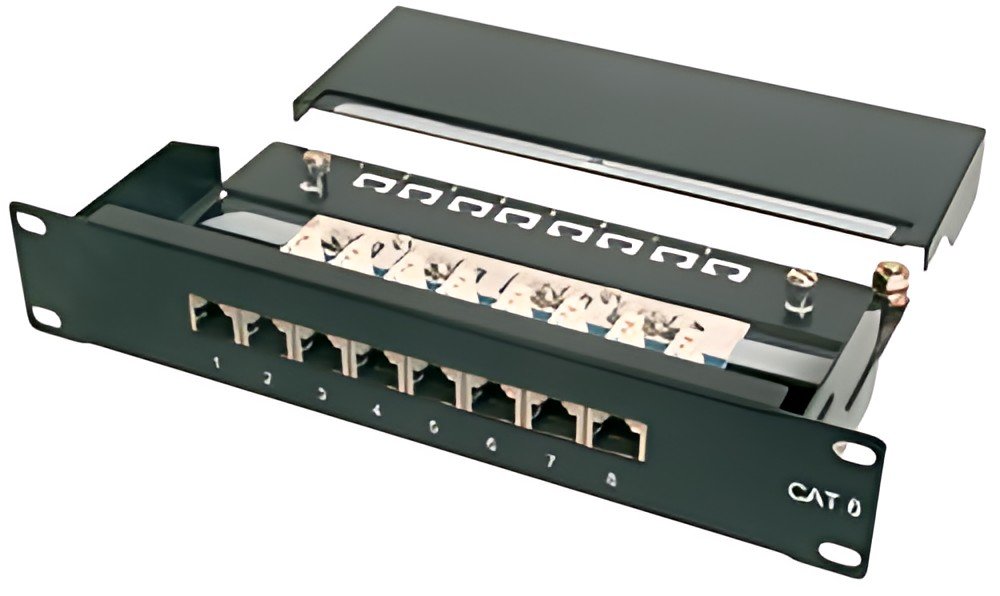 DIGITUS Panneau de brassage 10" cat.6, classe E, 8 x RJ45,