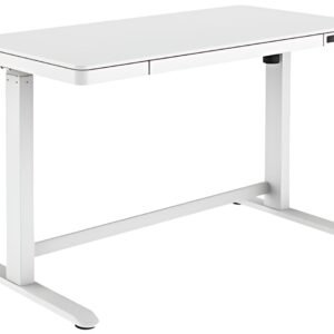 DIGITUS Bureau assis-debout, (L)1.200 mm, blanc