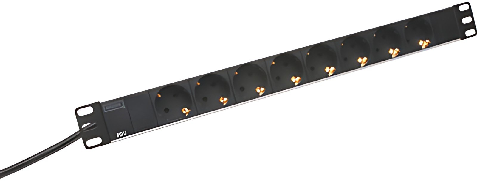 Multiprise DIGITUS 19", 8 prises, 1 U, sans interrupteur