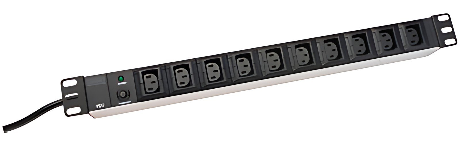 DIGITUS bloc multiprise 19", 10 ports, avec parasurtenseur