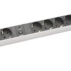 DIGITUS Multiprise 19", 12 prises, argent/anthracite