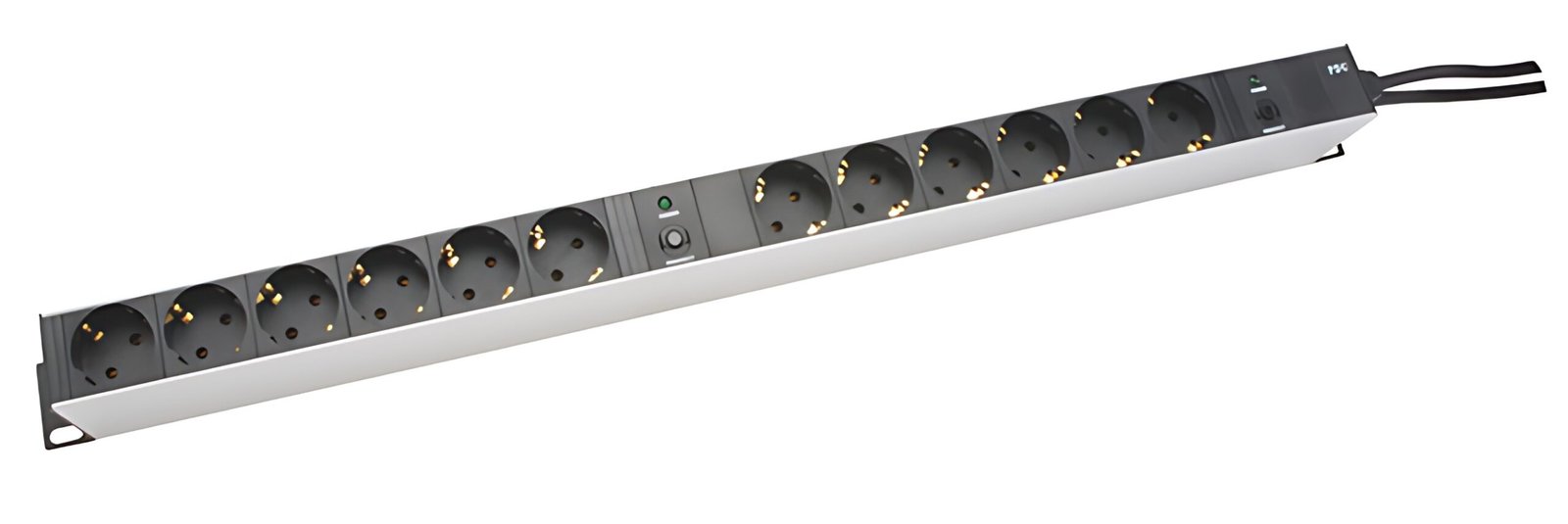 DIGITUS Multiprise 19", 12 prises, argent/anthracite