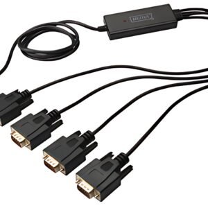 DIGITUS câble adaptateur USB 2.0 - 4 x RS232, 1 Mbps