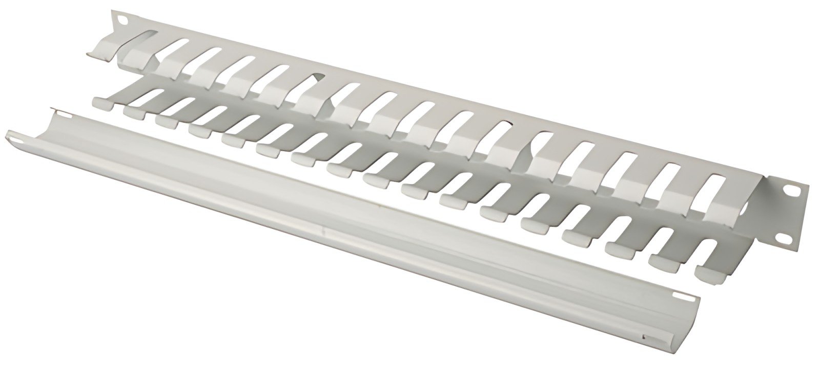 DIGITUS cage de gestion de câble, 1 U, gris clair (RAL 7035)