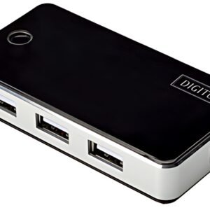 DIGITUS Hub USB 2.0, 7 ports, avec bloc d'alimentation, noir