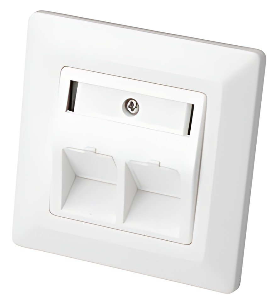 DIGITUS Boîtier vide pour module Keystone,1 port, blanc pur