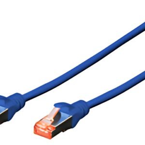 DIGITUS Câble de brassage, Cat. 6, S/FTP, 0,5 m, bleu