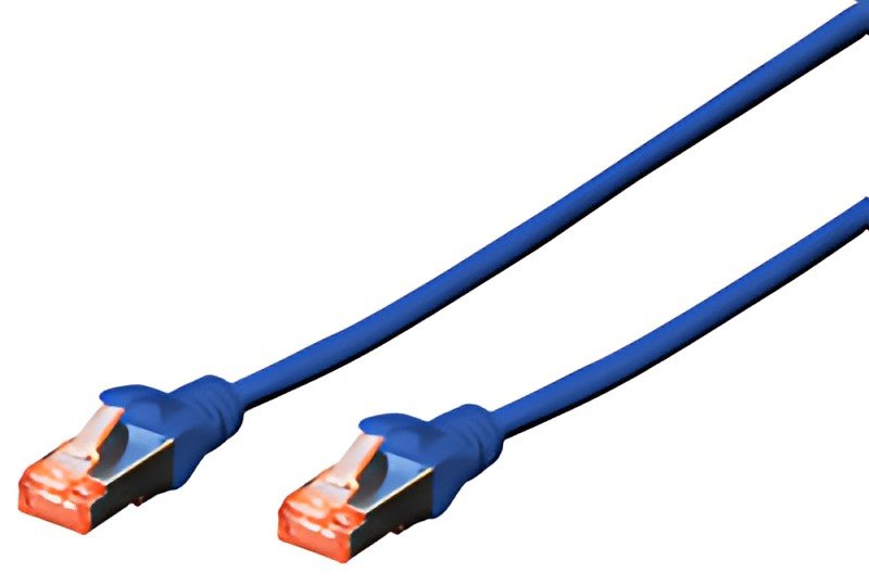 DIGITUS Câble de brassage, Cat. 6, S/FTP, 1,0 m, bleu