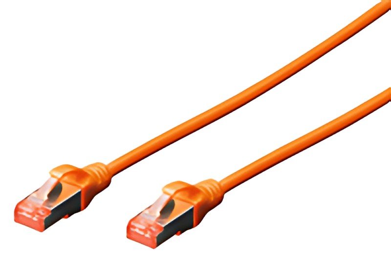 DIGITUS Câble de brassage, Cat. 6, S/FTP, 1,0 m, orange