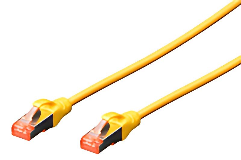 DIGITUS Câble de brassage, Cat. 6, S/FTP, 1,0 m, jaune