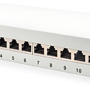 DIGITUS Panneau de brassage 10" Cat.6A, blindé, 12 ports, 1U