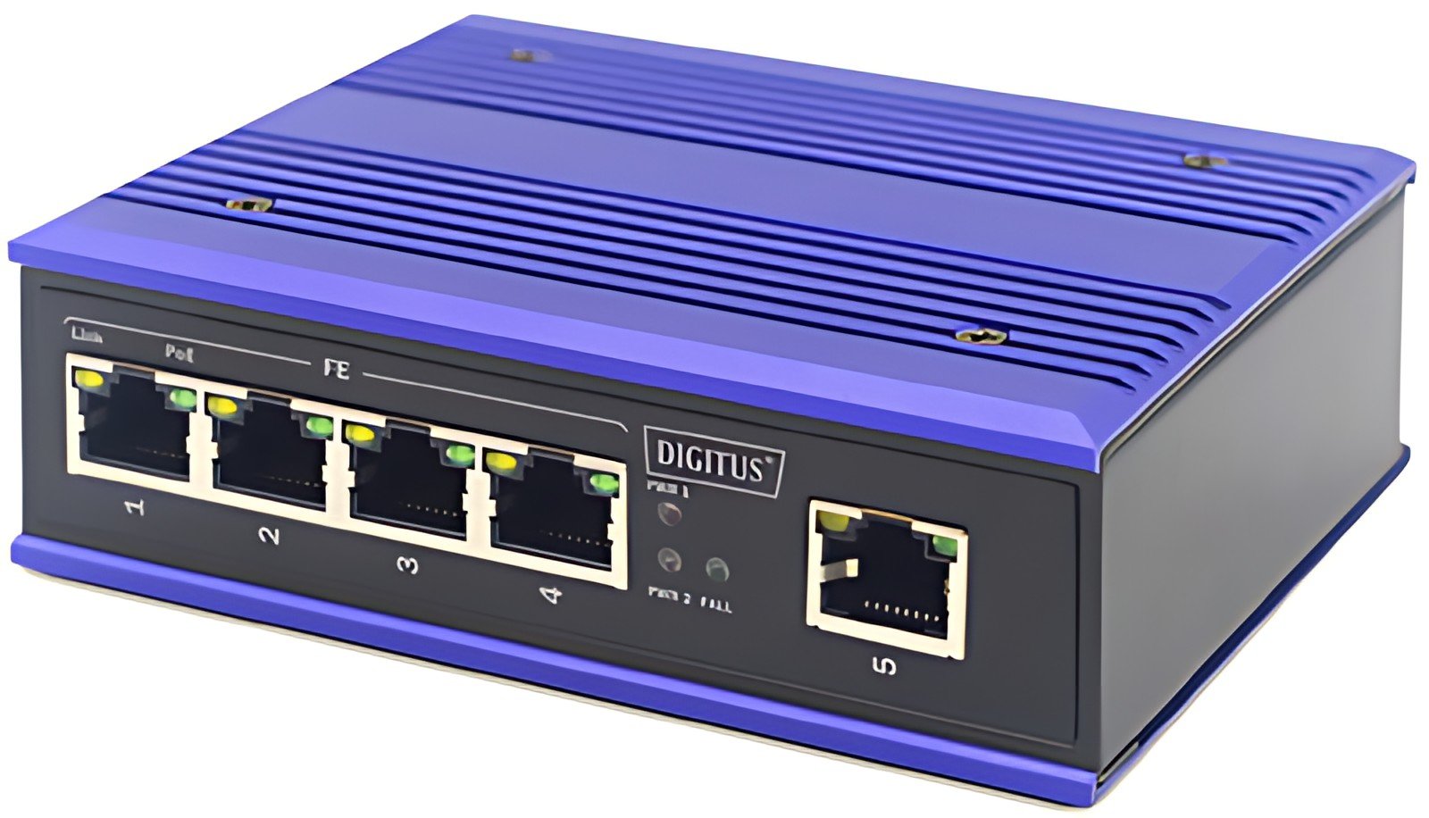 DIGITUS Commutateur industriel Fast Ethernet PoE, 4 ports
