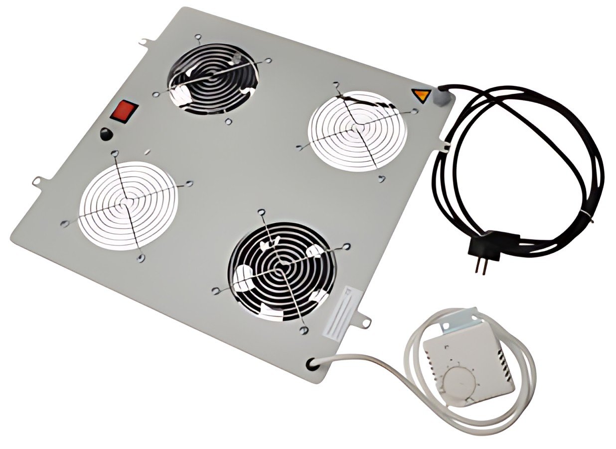 DIGITUS Unité de ventilation, 2 ventilateurs, gris clair