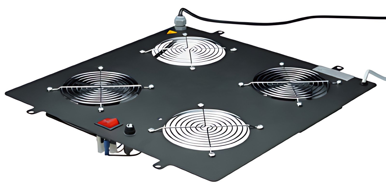 DIGITUS unité de ventilation de toit, 2 ventilateurs, noir