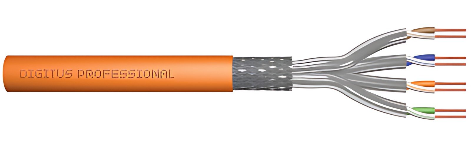 DIGITUS Câble d'installation, Cat.7, S/FTP, 1000m tambour