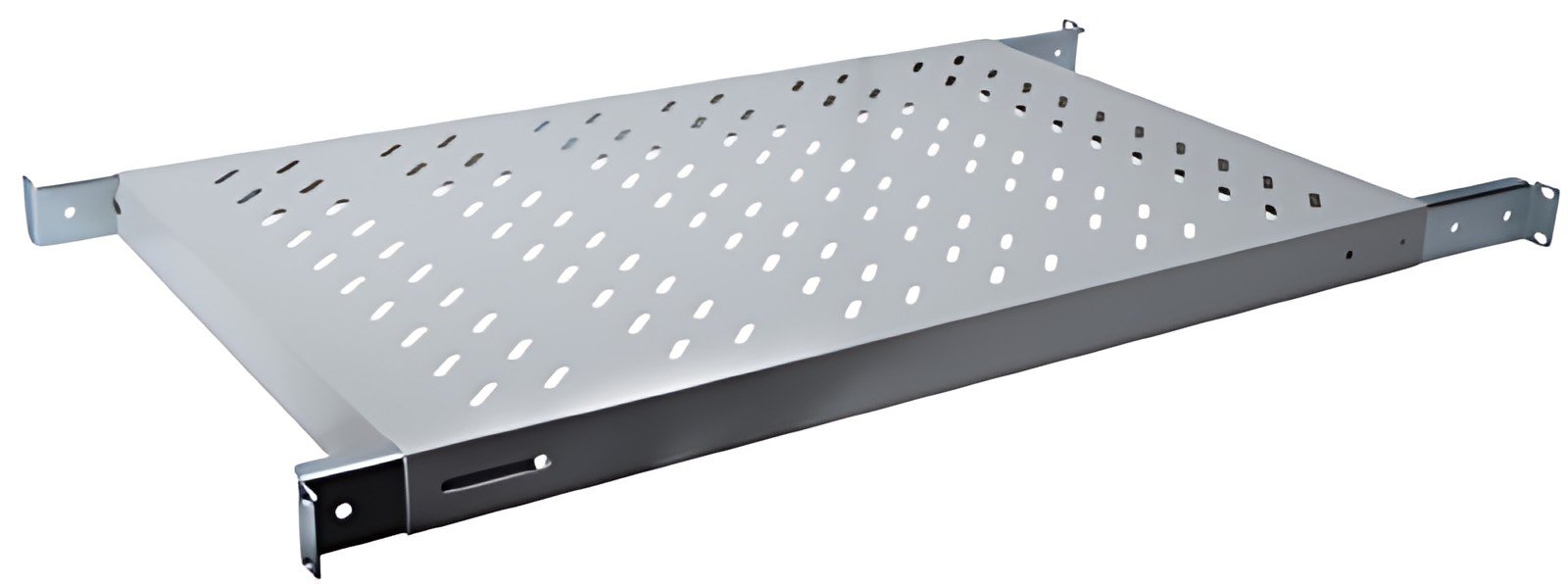 DIGITUS étagère 19", 1 U, Profondeur: 700 mm gris clair