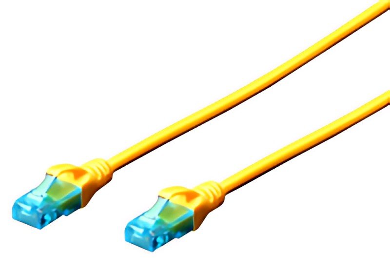 DIGITUS Câble patch, Cat. 5e, U/UTP,  2,0 m, jaune