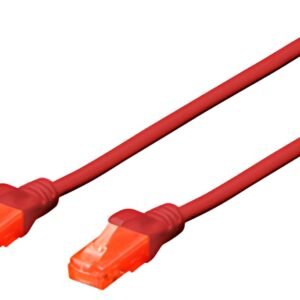 DIGITUS Câble patch, Cat. 6, U/UTP, 1,0 m, rouge