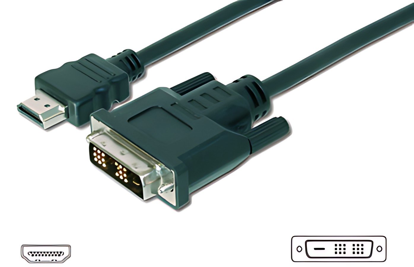 DIGITUS Câble pour moniteur HDMI - DVI-D 18+1, 3,0 m
