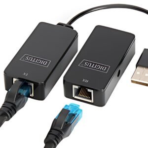 DIGITUS Kit extenseur USB 2.0, adapté pour PoE, noir
