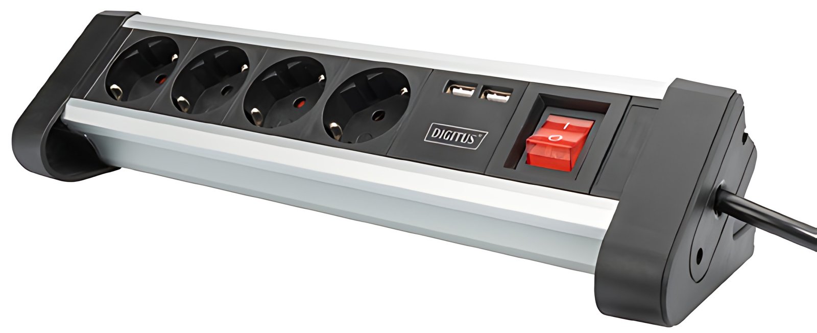 Multiprise DIGITUS, 4 prises, 2x USB, avec interrupteur