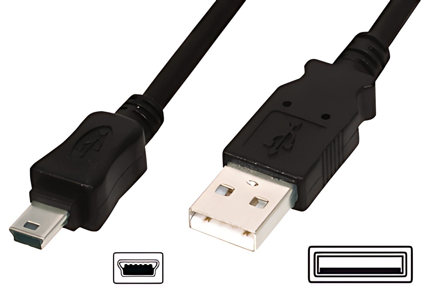 DIGITUS Câble de raccordement USB 2.0, USB-A - USB-B mini,