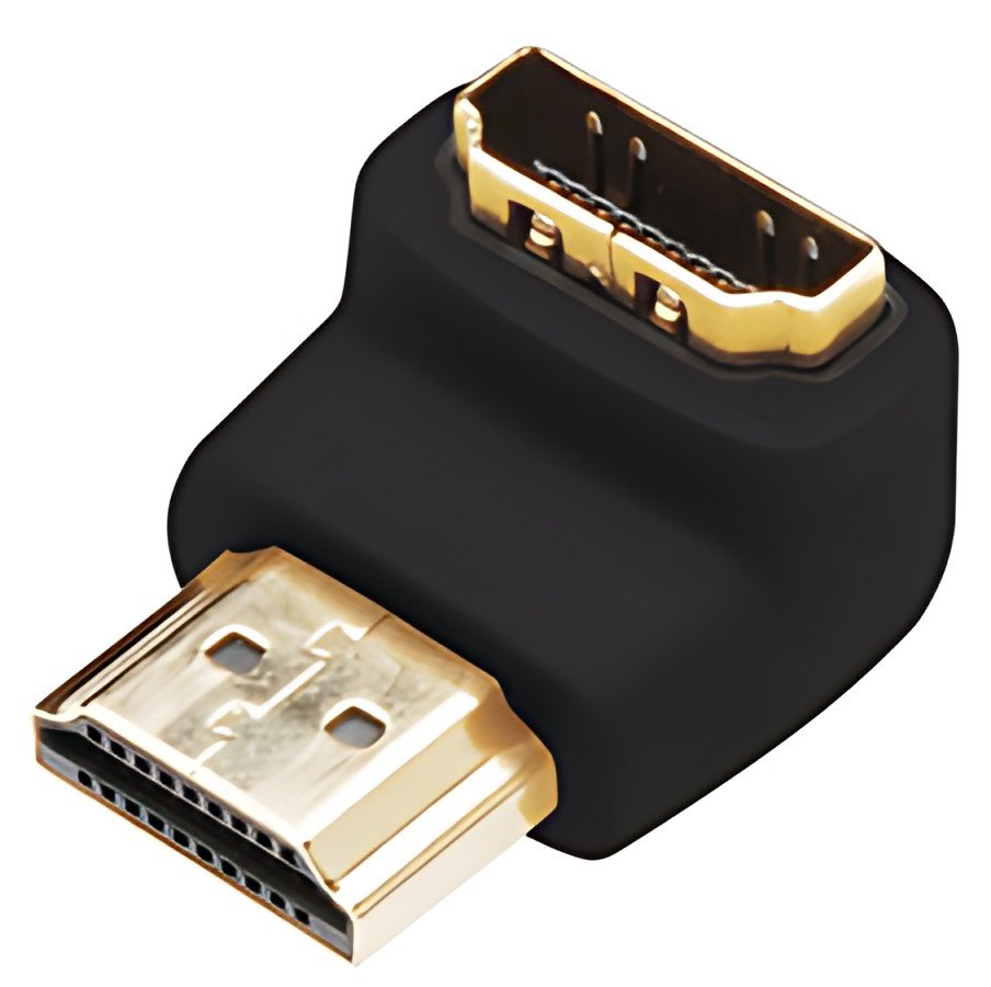 DIGITUS Adaptateur HDMI courbé à 90 degrés, HDMI-A