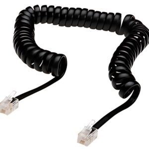 DIGITUS Cordon téléphonique spiralé, RJ10, 4,0 m